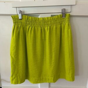 J.Crew lime green elastic waist skirt
